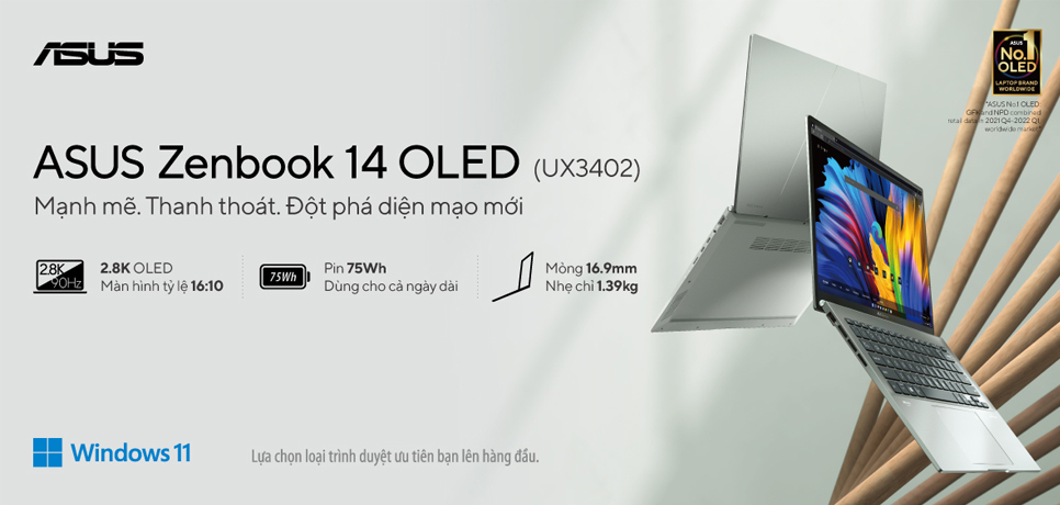 Laptop Asus Zenbook 14 Oled UX3402