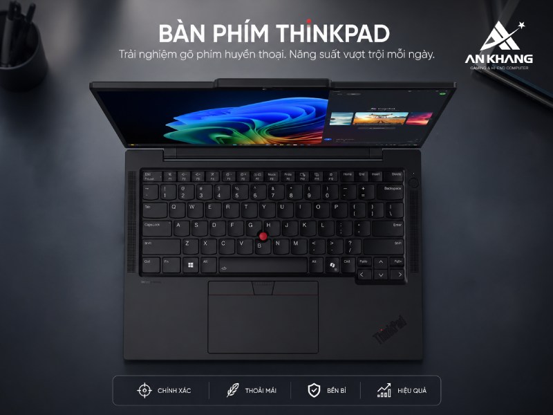 Lenovo ThinkPad T14s Gen 6 21QX00LDVA với bàn phím ThinkPad huyền thoại