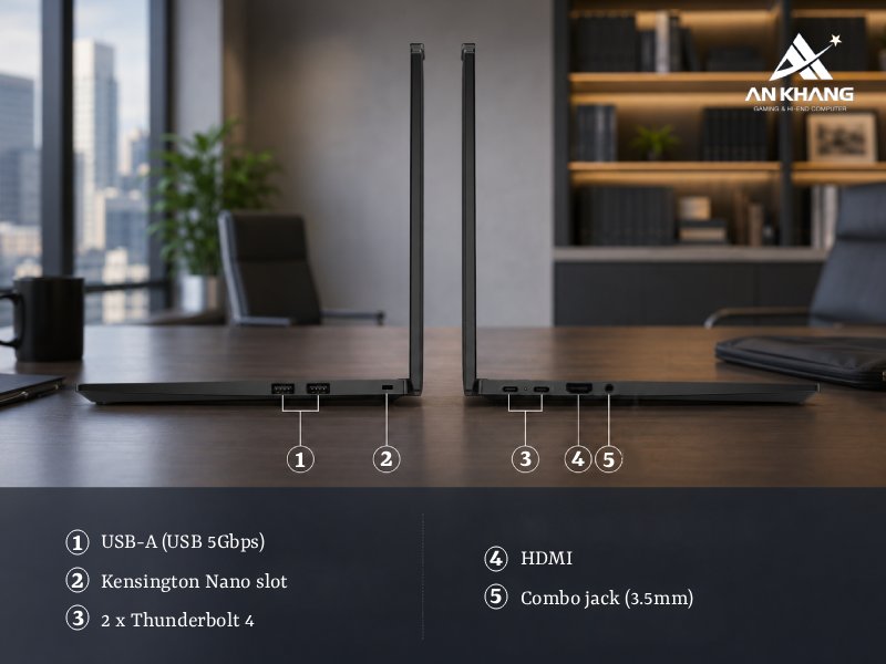 Laptop Lenovo ThinkPad T14s Gen 6 21QX00LDVA và khả năng kết nối toàn diện cho môi trường doanh nghiệp
