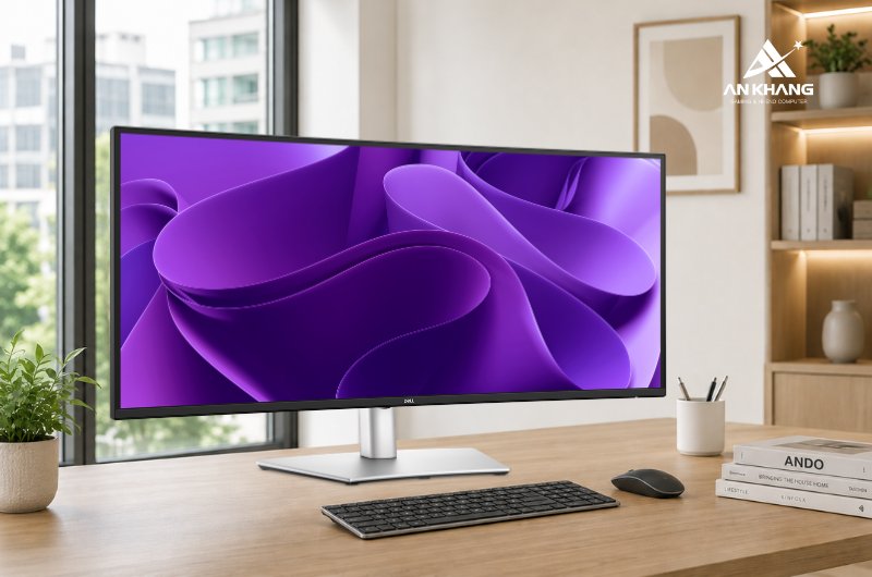 M&agrave;n h&igrave;nh Dell Pro Plus P3425WE với độ cong 1500R &ocirc;m trọn tầm mắt