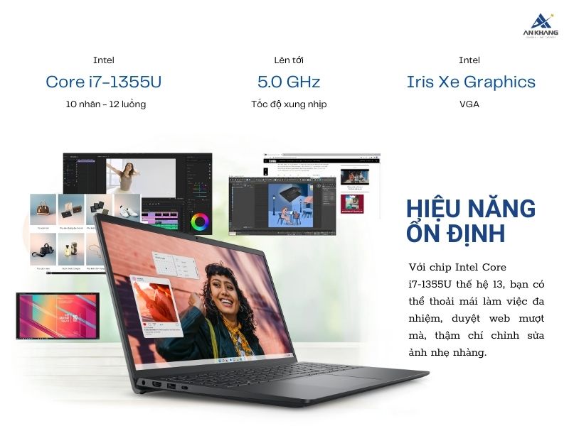 Laptop Dell Inspiron 15 3530 N5I7301W1-BL sở hữu hiệu năng ổn định