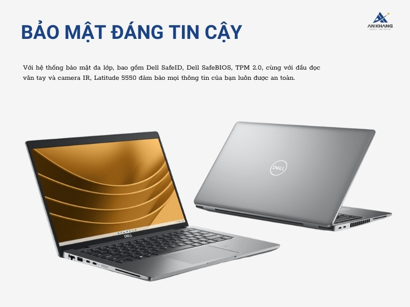 Dell Latitude 5550 71047019 với trang bị bảo mật đa lớp an toàn