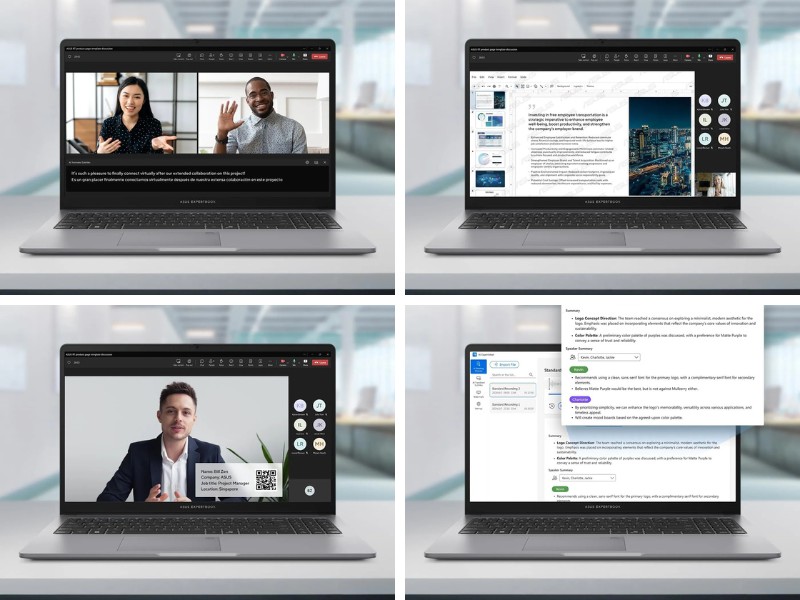 Laptop ASUS ExpertBook P1 P1503CVA-i508-50W tích hợp  AI ExpertMeet cho trải nghiệm họp thông minh