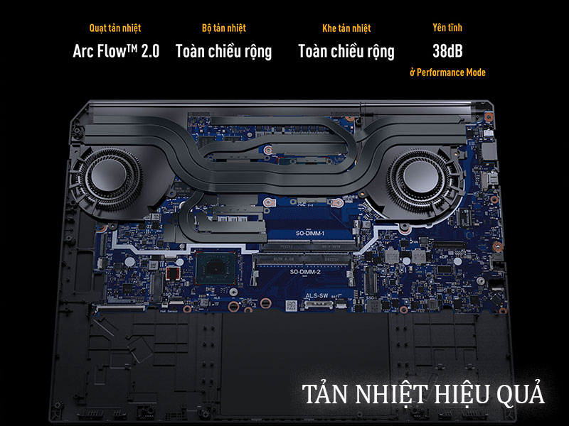 ASUS TUF Gaming F16 2025 sở hữu khả năng tản nhiệt vượt trội