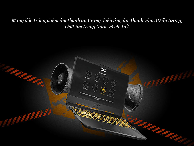 ASUS TUF Gaming A15 sở hữu âm thanh ấn tượng, chi tiết