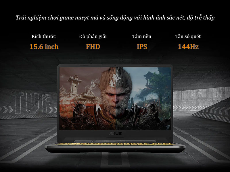 Trải nghiệm hình ảnh mượt mà từng chi tiết cho chơi game sống động cùng ASUS TUF Gaming A15 FA506NCG-HN184W
