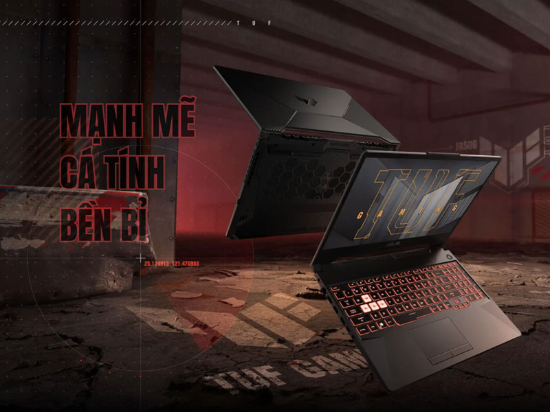 Thiết kế mạnh mẽ bền chuẩn quân đội của ASUS TUF Gaming A15