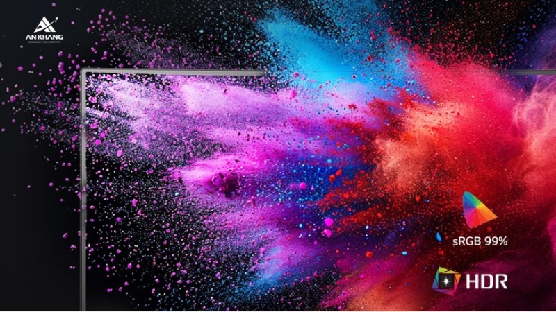 Màn hình LCD LG 24U411A-B.ATVQ hiển thị rõ nét, độ phủ màu cao