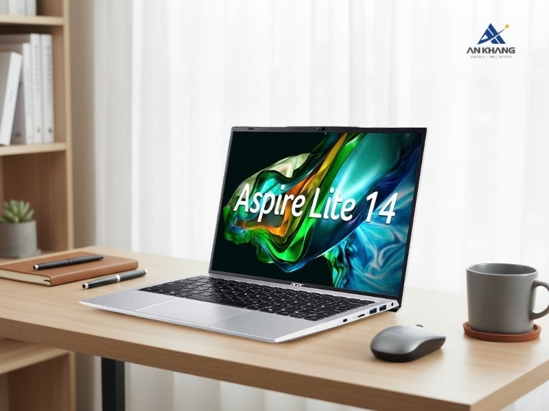 Laptop Acer Aspire Lite 14 Gen 2 AL14-52M-52UU NX.J39SV.003 thiết kế mỏng nhẹ, bền bỉ