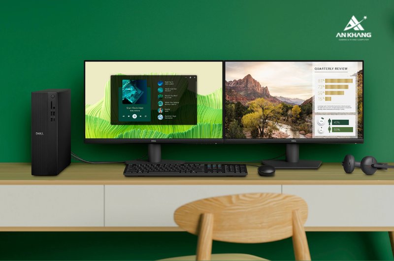 M&aacute;y t&iacute;nh để b&agrave;n Dell Pro Slim Essential QVS1260 QVS1260-14400-16512U trang bị cổng kết nối phong ph&uacute;, dễ d&agrave;ng tương th&iacute;ch
