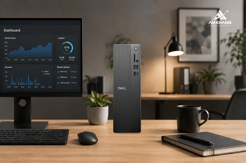 M&aacute;y t&iacute;nh để b&agrave;n Dell Slim ECS1250 7102471 l&agrave; chiếc desktop văn ph&ograve;ng nhỏ gọn, vận h&agrave;nh bền bỉ, mở rộng linh hoạt