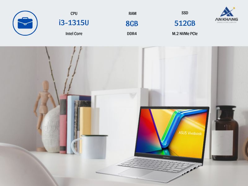 Asus Vivobook 14 X1404VA-NK394W với hiệu năng ổn định đáp ứng nhu cầu văn phòng cơ bản