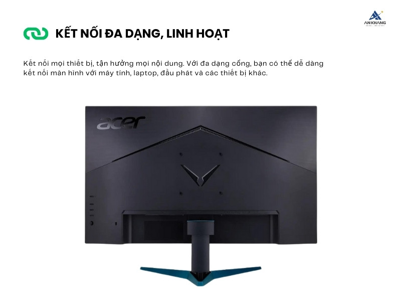 Màn hình LCD Acer Nitro VG271U M3 trang bị đầy đủ cổng kết nối cơ bản