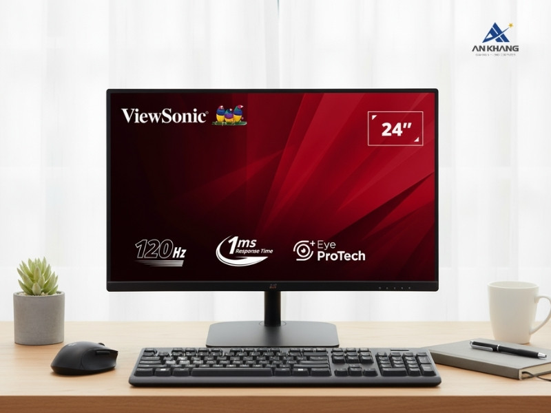 Màn hình LCD ViewSonic VA2432A-H 23.8 inch cho nhu cầu học tập, làm việc và giải trí