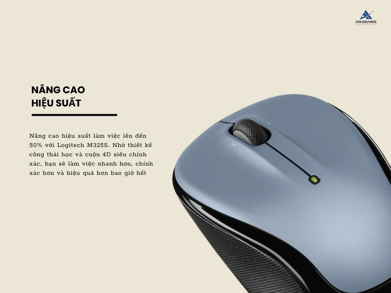 Chuột Logitech M325S Wireless Xám 910-002325 với hiệu suất cao hơn