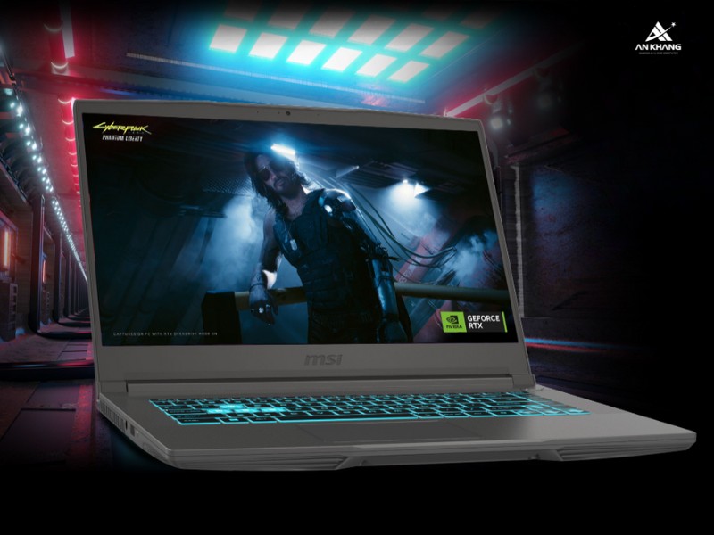 Laptop Gaming MSI Thin 15 B13UC 1411VN sở hữu GPU RTX 3050 mạnh mẽ