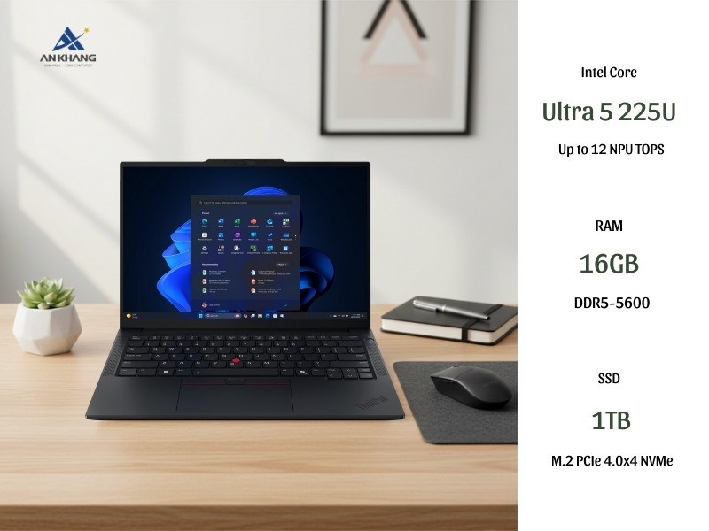 Laptop Lenovo ThinkPad E14 Gen 7 21SX002RVA hiệu năng AI th&ocirc;ng minh, tối ưu đa nhiệm