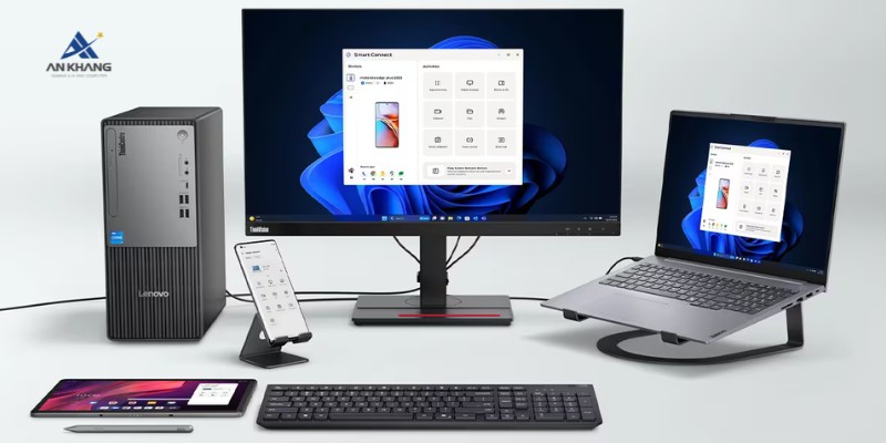 M&aacute;y t&iacute;nh để b&agrave;n Lenovo ThinkCentre neo 50t Gen 5 12UB0004VA dễ d&agrave;ng kết nối đa thiết bị