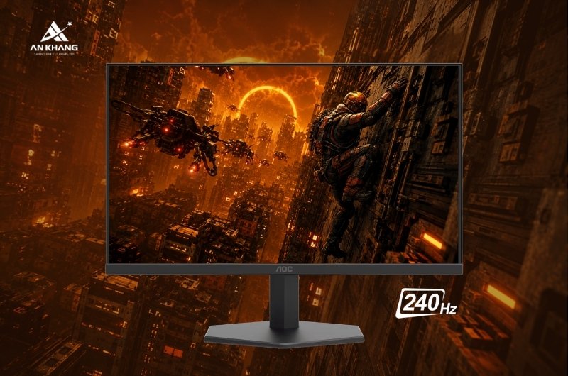 Màn hình Gaming AOC 27G11ZE2/74 trang bị tần số quét 240Hz cùng thời gian phản hồi 0.3ms (MPRT)