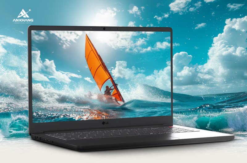 Laptop LG gram Book 15U50U-G.AV55A5 mang đến không gian hiển thị rộng rãi, màu sắc ổn định ở mọi góc nhìn