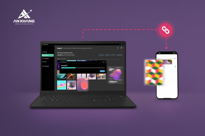 Laptop LG gram Book 15U50U-G.AV55A5 kết nối đa thiết bị dễ dàng với tính năng LG gram Link