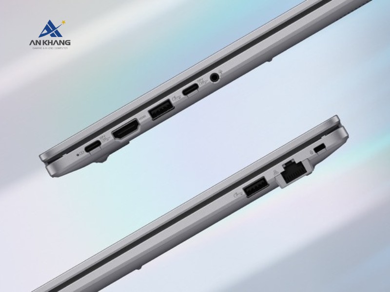 Laptop ASUS ExpertBook P1 P1503CVA-i516-63WS trang bị đa dạng cổng kết nối