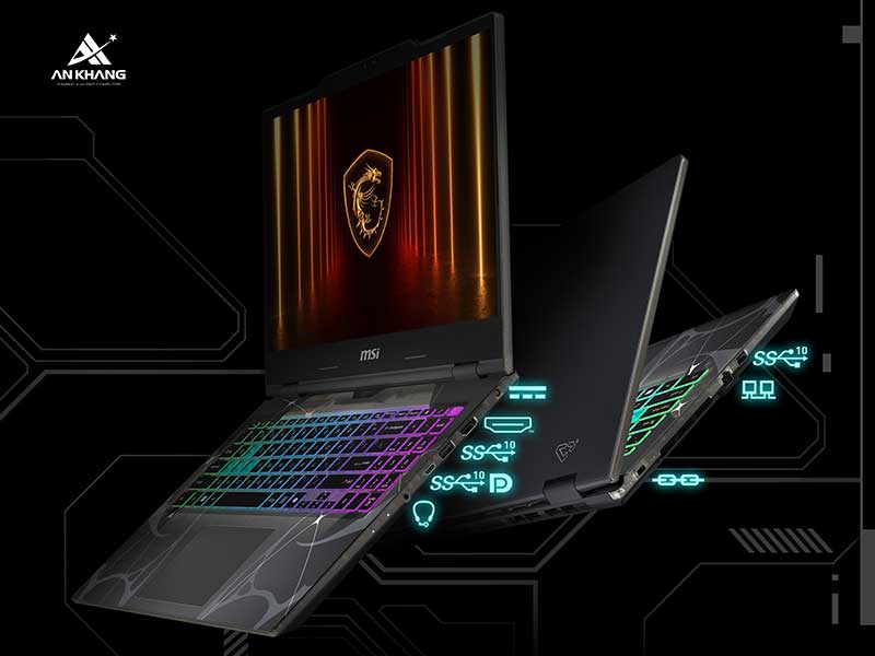MSI Cyborg 15 B13WFKG-658VN với kết nối đầy đủ c&ugrave;ng trải nghiệm giao tiếp tối ưu