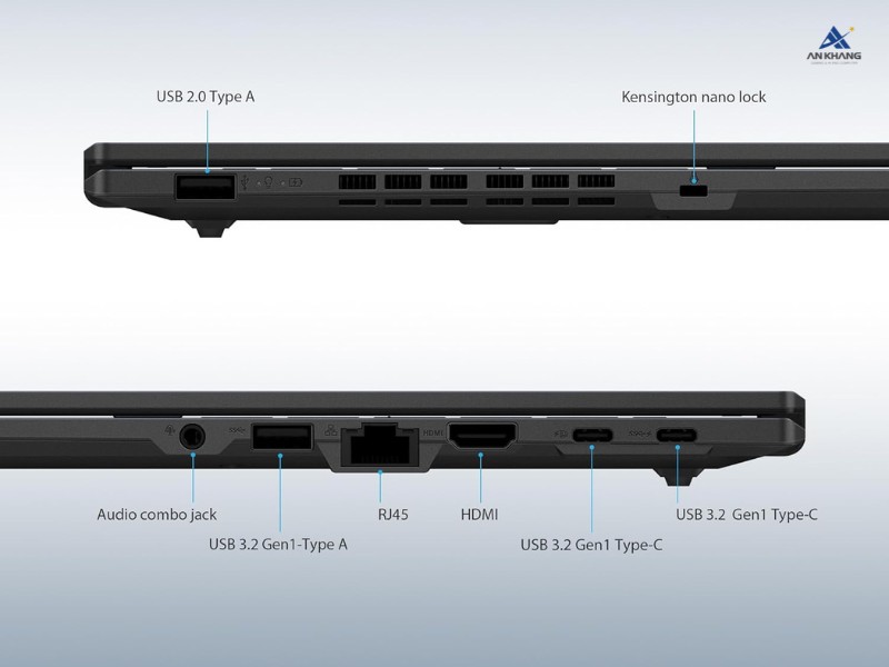 Laptop Asus ExpertBook B1 B1402CVA-NK0177W đầy đủ mọi cổng kết nối