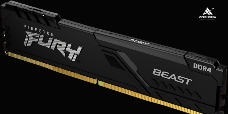 RAM PC Kingston Fury 16GB DDR4 3200MHz C16 Beast Black (KF432C16BB/16) với dung lượng 16GB