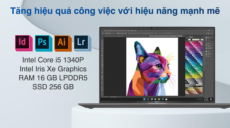 Laptop LG Gram 2023 14Z90R-G.AH53A5 xử lý tốt các tác vụ từ văn phòng đến lập trình, thiết kế đồ họa, gaming Esport