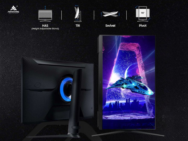 Samsung Odyssey G3 G30D LS27DG302EEXXV với thiết kế công thái học linh hoạt