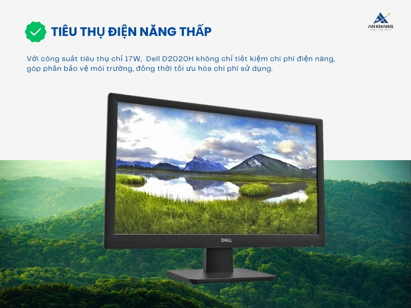 Màn hình Dell D2020H tối ưu hiệu năng, thân thiện với môi trường