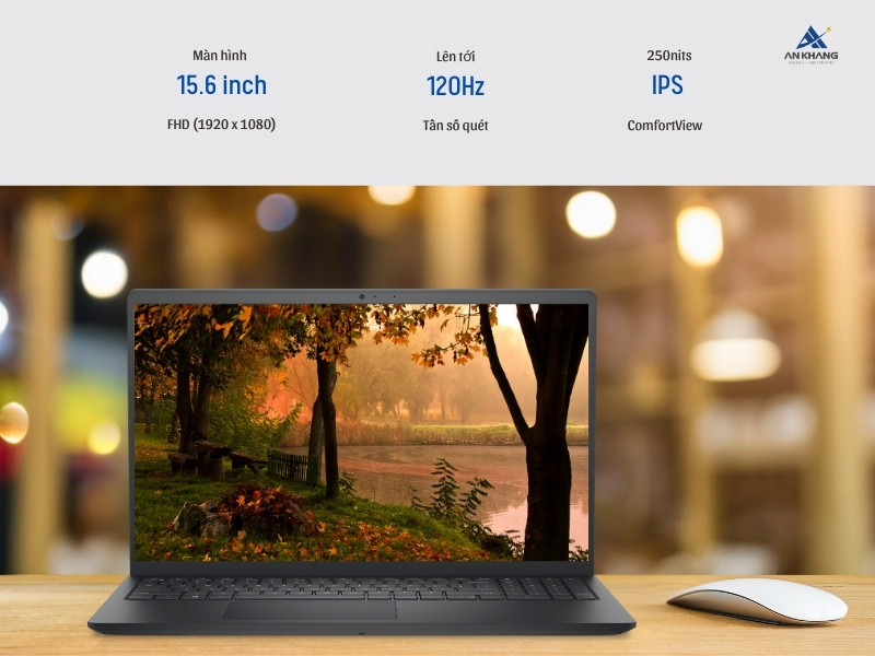 Laptop Dell Inspiron 3530 71043887 trang bị màn hình 15.6 inch FHD IPS 120Hz sắc nét