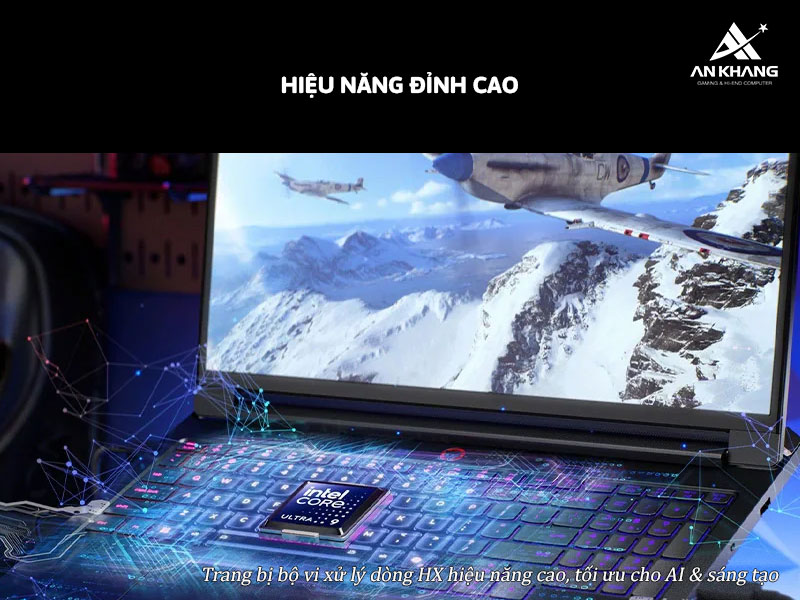 Laptop Lenovo Legion Pro 7 16IAX10H 83F500JGVN sở hữu hiệu năng đỉnh cao đến từ CPU Intel Core Ultra 9 275HX