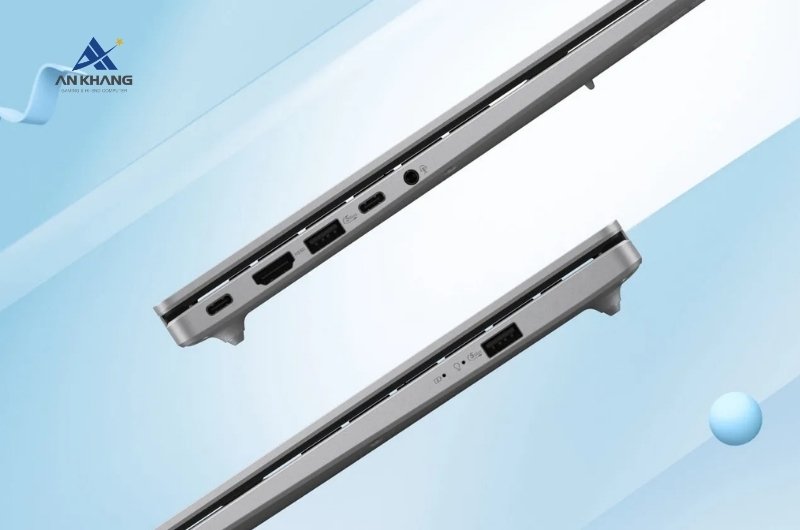Laptop ASUS Vivobook 16 X1607CA-MB990W trang bị đầy đủ cổng kết nối cần thiết