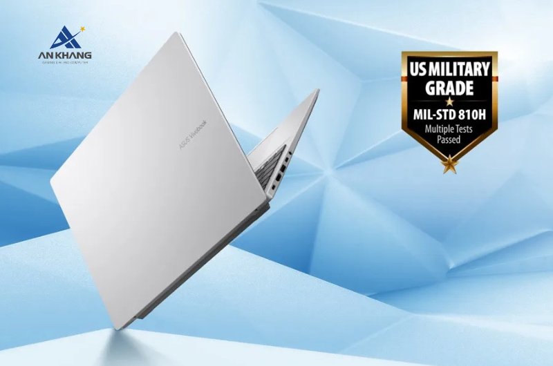 Laptop ASUS Vivobook 16 X1607CA-MB990W nổi bật với thiết kế bền bỉ chuẩn quân đội