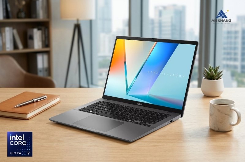 Laptop ASUS Vivobook S14 S3407CA-SF923W sở hữu sức mạnh xử lý đa luồng từ chip Intel Core Ultra thế hệ mới