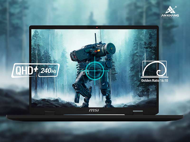 MSI Crosshair 16 HX AI D2XWFKG-035VN với màn hình QHD+ 240Hz sắc nét, mượt mà