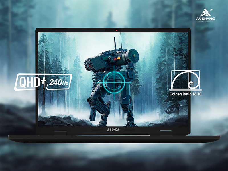 Laptop MSI Crosshair 16 HX AI D2XWGKG-034VN hiển thị rộng rãi, mượt mà, sắc nét