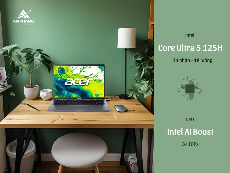Laptop Acer Aspire Go 14 AI AG14-71M-57WR NX.JFWSV.001 cho hiệu năng AI đột phá