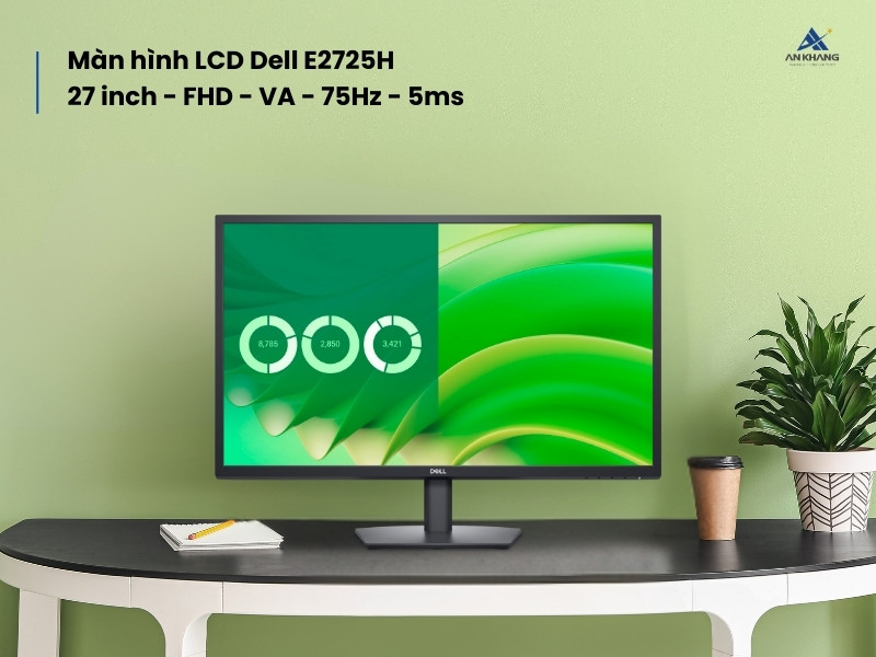 Màn hình LCD Dell E2725H (27 inch - FHD - VA - 75Hz - 5ms) - Màn hình văn phòng 27 inch giá tốt