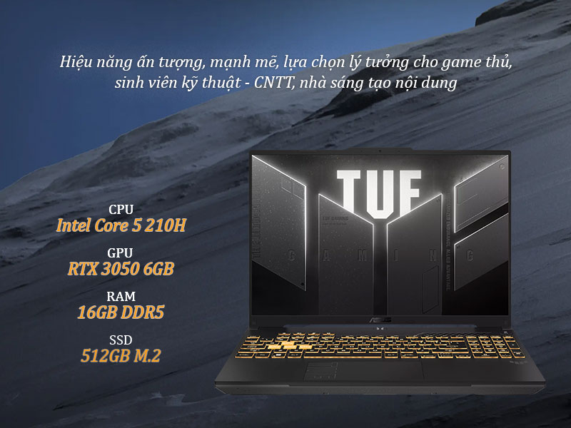 ASUS TUF Gaming F16 FX607VJB-RL151W l&agrave; chiếc laptop gaming sở hữu hiệu năng mạnh mẽ trong ph&acirc;n kh&uacute;c