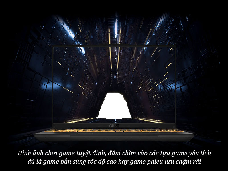 Kh&ocirc;ng gian hiển thị rộng, mượt, sắc n&eacute;t tr&ecirc;n laptop ASUS TUF Gaming F16 FX607VJB-RL151W