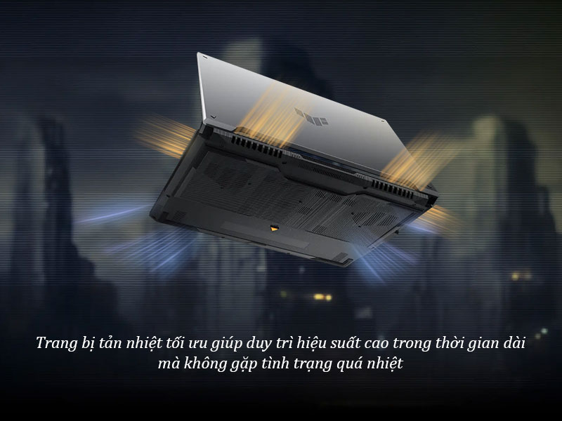 Khả năng tản nhiệt tối ưu gi&uacute;p ASUS TUF Gaming F16 lu&ocirc;n đảm bảo hiệu năng ổn định