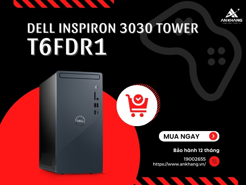 Máy tính để bàn Dell Inspiron 3030 Tower T6FDR1 - Giải pháp máy tính văn phòng, học tập hiệu quả