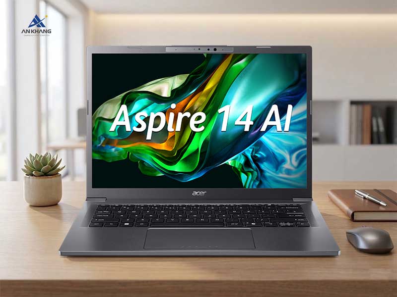 Laptop Acer Aspire 14 AI A14-52M-71YQ NX.J8LSV.002 là chiếc laptop đạt chuẩn Copilot+ PC thông minh, bền bỉ