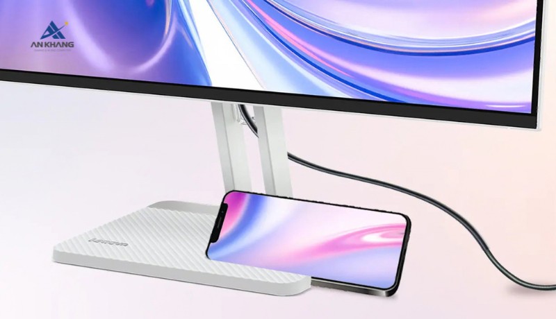 Màn hình Lenovo L24-4C 67DDKAC6VN tích hợp giá đỡ điện thoại tiện lợi