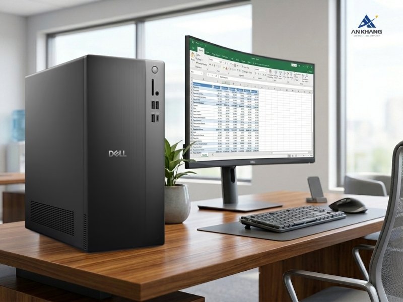 Máy tính để bàn Dell Pro Tower Essential QVT1260 QVT1260-14100-08512U thiết kế mở, dễ dàng nâng cấp