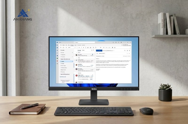 M&agrave;n h&igrave;nh Lenovo ThinkVision S24-4e 64B5KAR1VN l&agrave; m&agrave;n h&igrave;nh 23.8 inch gọn nhẹ, dễ d&agrave;ng bố tr&iacute;