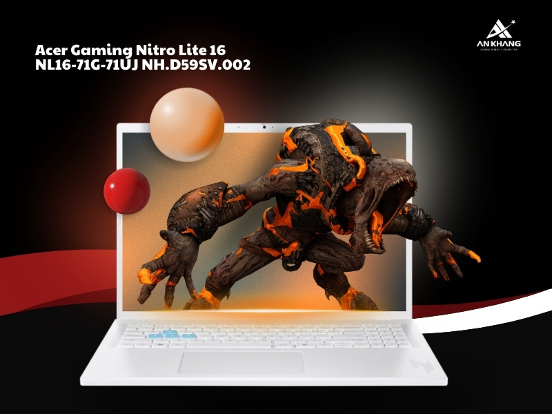 Laptop Acer Gaming Nitro Lite 16 NL16-71G-71UJ NH.D59SV.002 là laptop gaming mỏng nhẹ